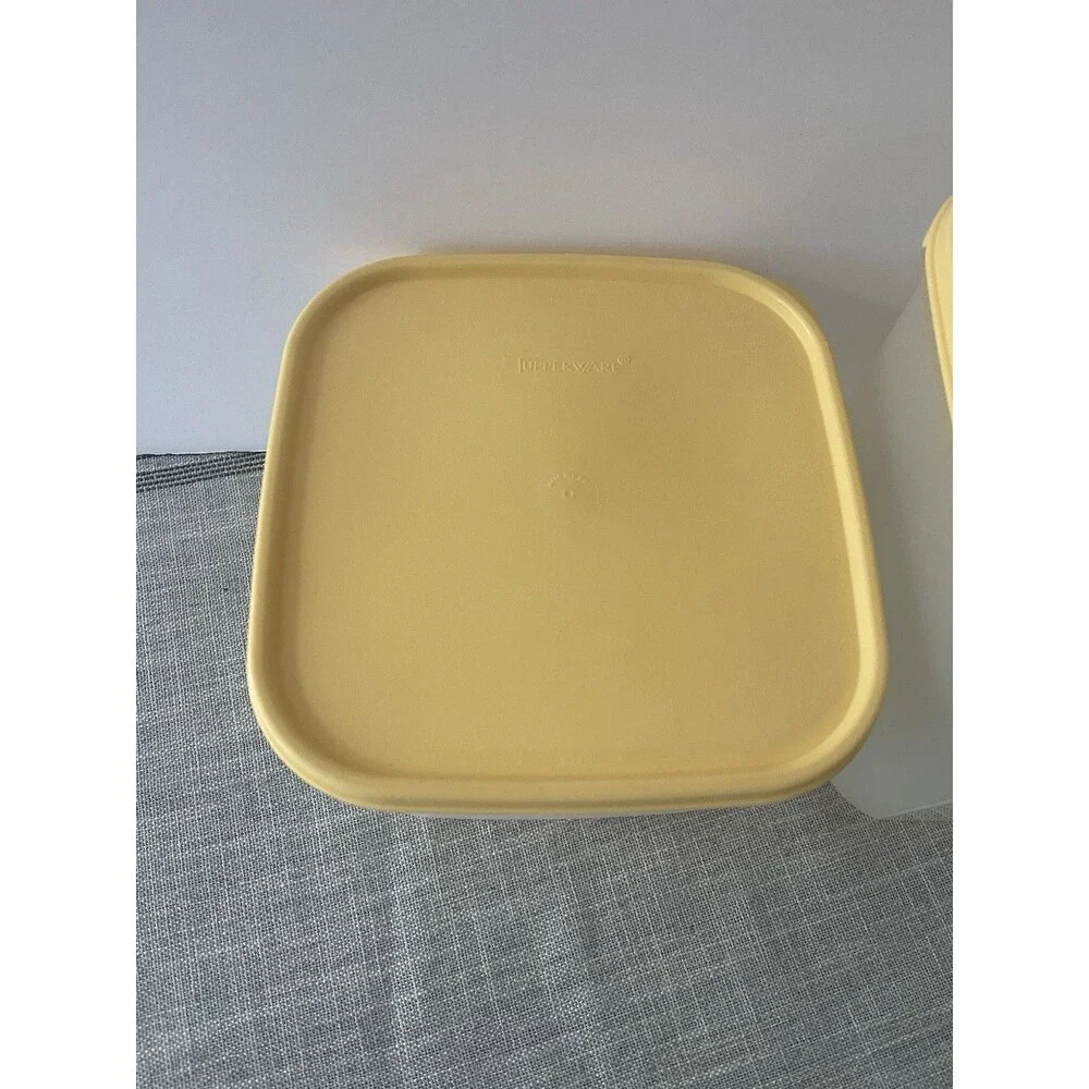 Tupperware 11Cups & 17 Cups Containers  Yellow Tops